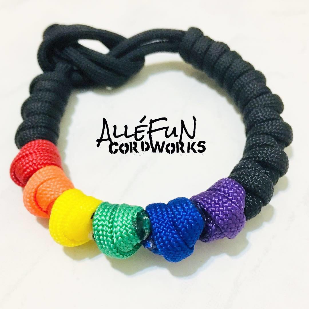 Rainbow cheap paracord bracelet