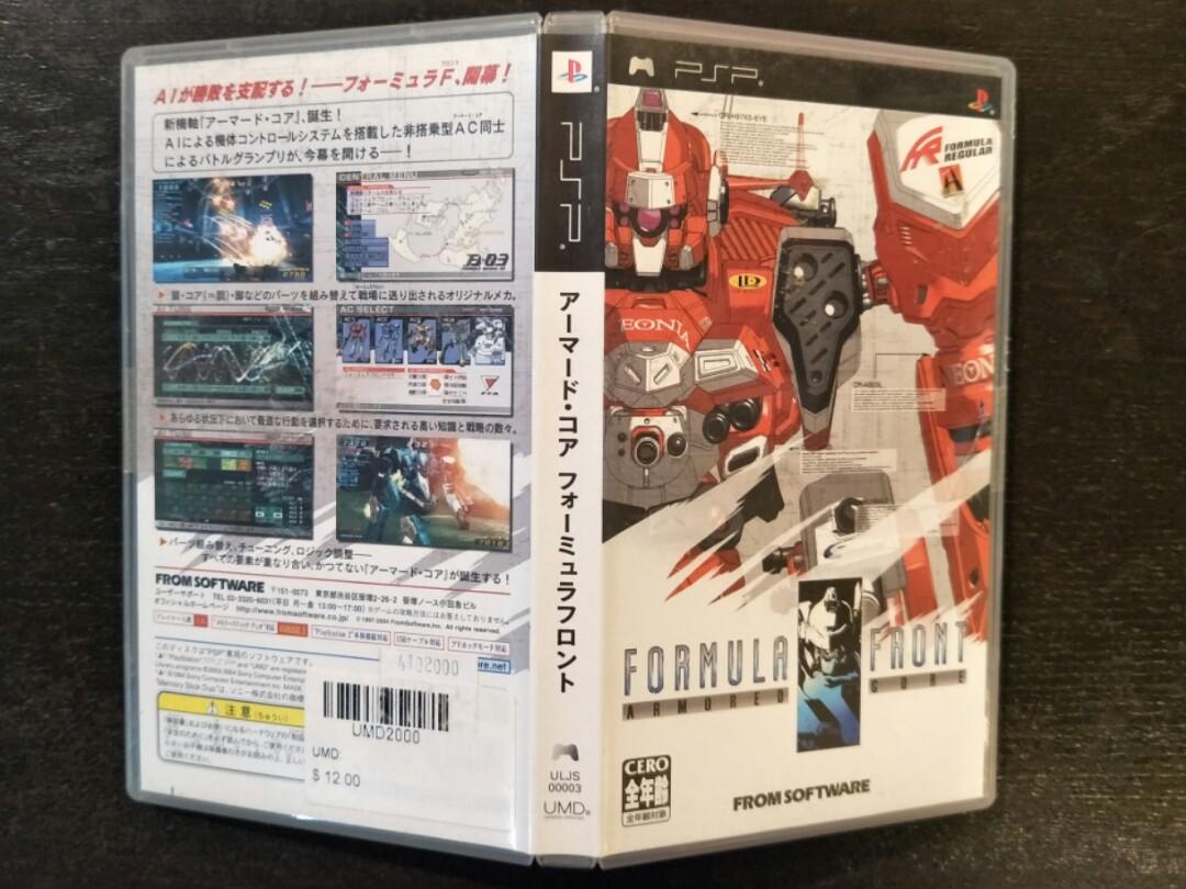 PSP UMD Formula Front Armored Core, Video Gaming, Video Games