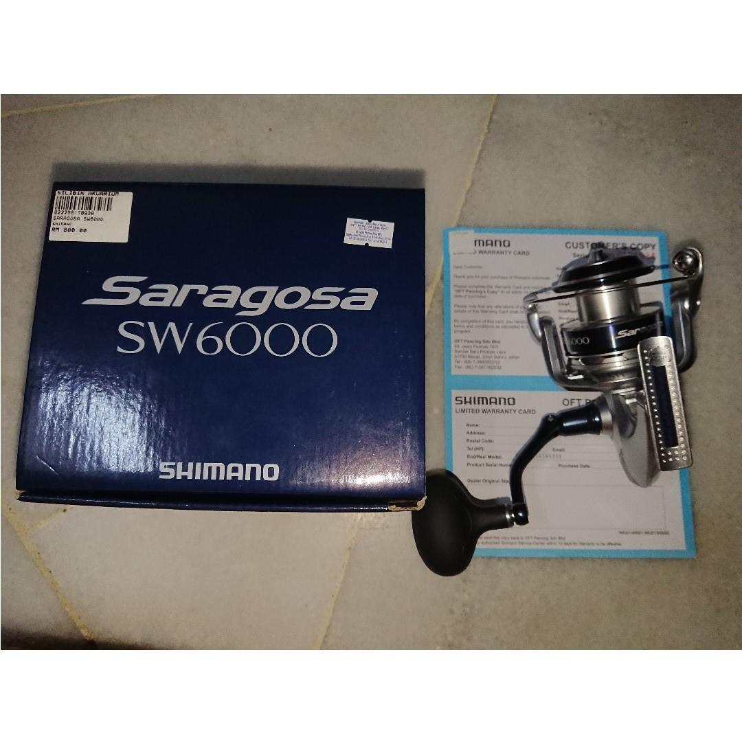 SHIMANO SARAGOSA SW 6000 SALT WATER FISHING REEL
