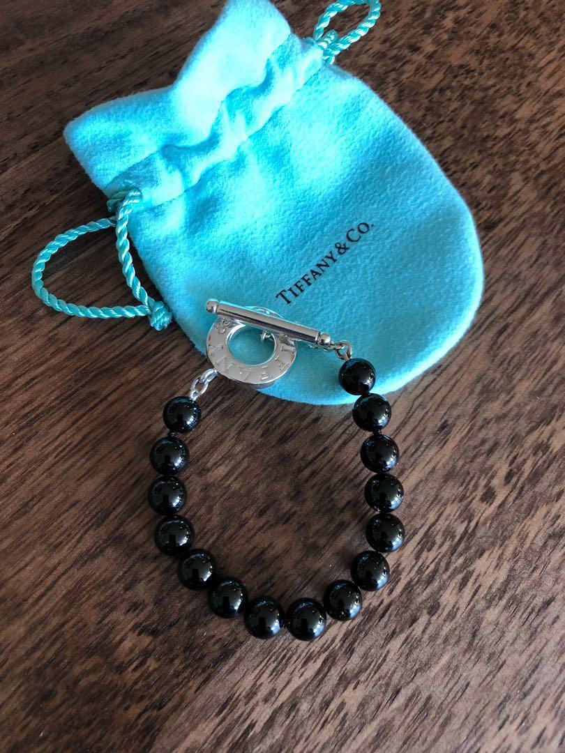 Tiffany black onyx toggle necklace shop