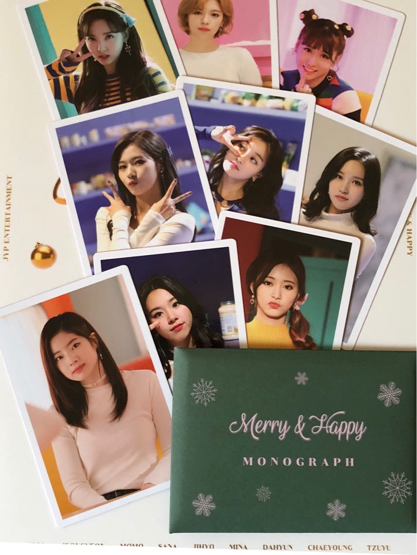 Twice Merry Happy Monograph Pc Set Hobbies Toys Memorabilia Collectibles K Wave On Carousell