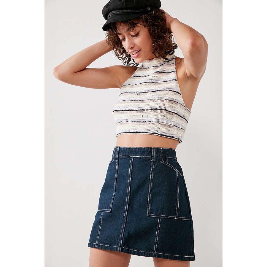 Ebony Contrast Stitch Skirt Set – ILLICIT BOUTIQUE