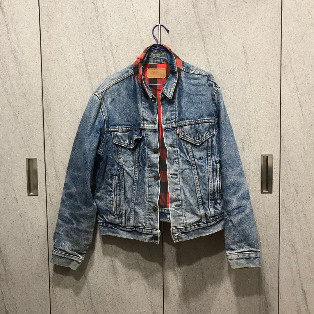 Checkered Denim Jacket Online Hotsell 