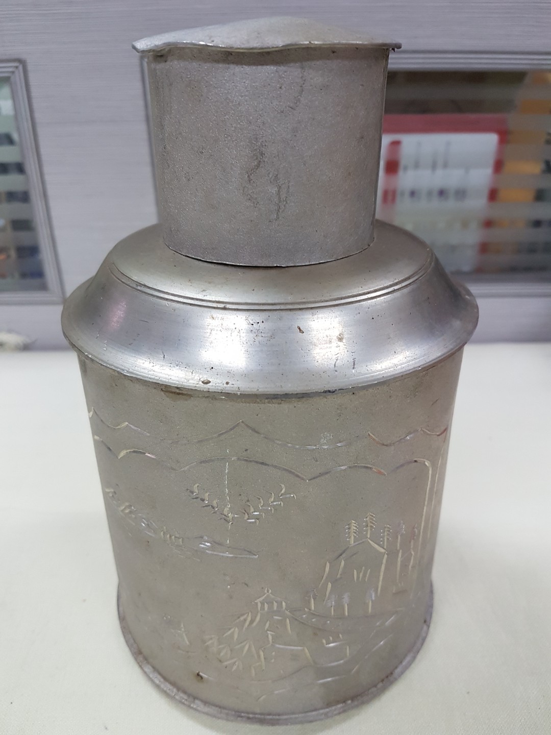 Vintage Metal Chinese Tea Caddy Container Furniture Home Living Kitchenware Tableware Coffee Tea Tableware On Carousell