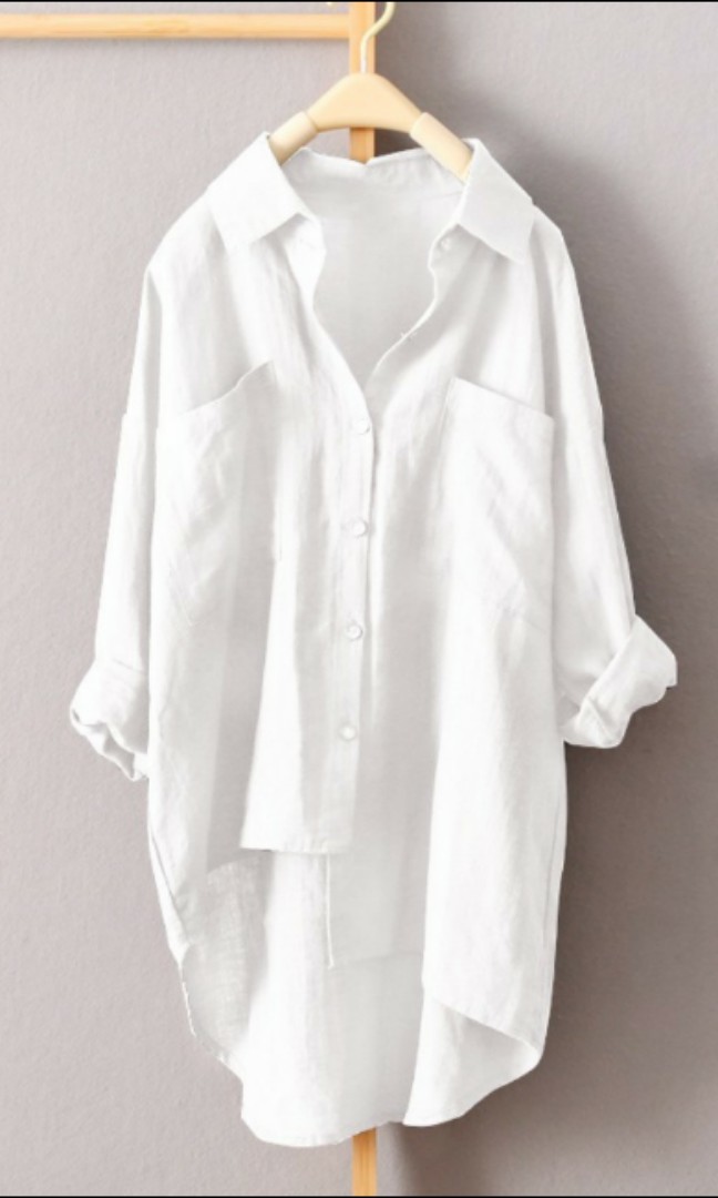 White oversized blouse, Women's Fashion