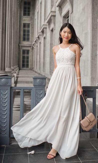 pre wedding white dress
