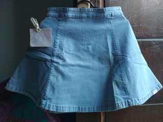 Lee Cooper A-line Mini Skirt Light Blue