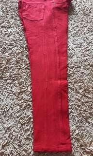 Celana streech warna merah cabe