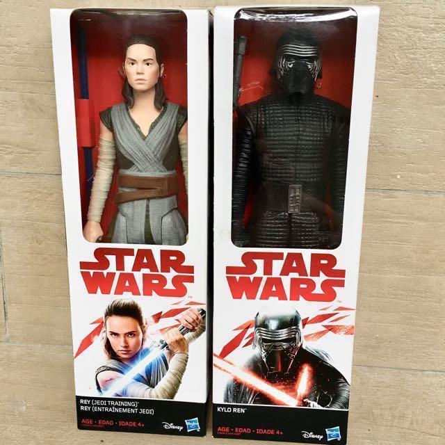 2 X Star Wars Rey And Kylo Ren 12 Inch Scale Action Figures First Order Stormtrooper