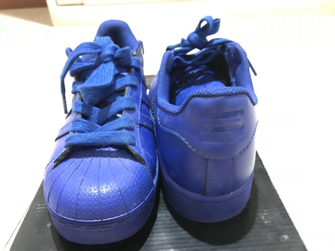 Adidas X Pharrell Williams Superstar Supercolor Pack Electric Blue Fesyen Wanita Sepatu Di Carousell