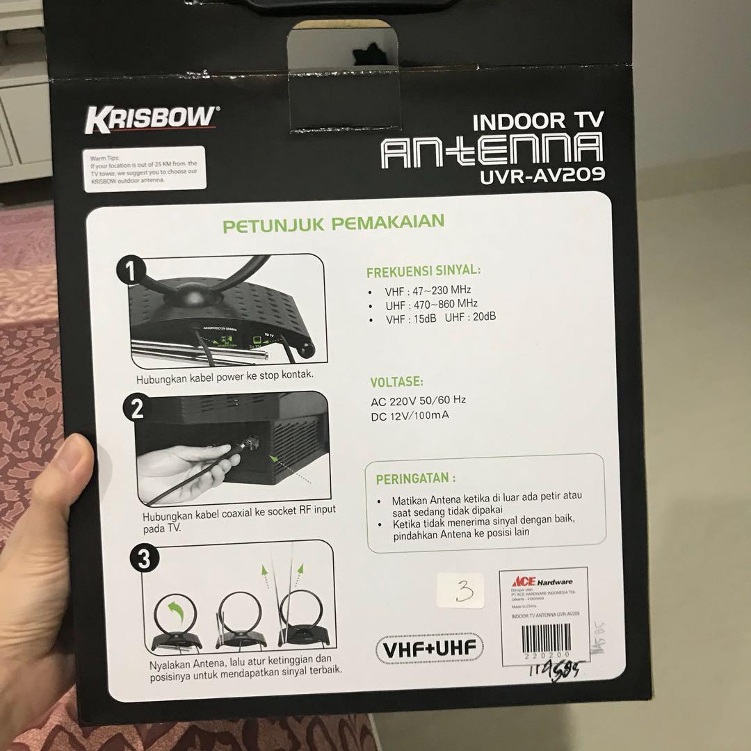 Antena TV Indoor/Dalam Ruangan, Elektronik, TV & Perlengkapan Hiburan di  Carousell