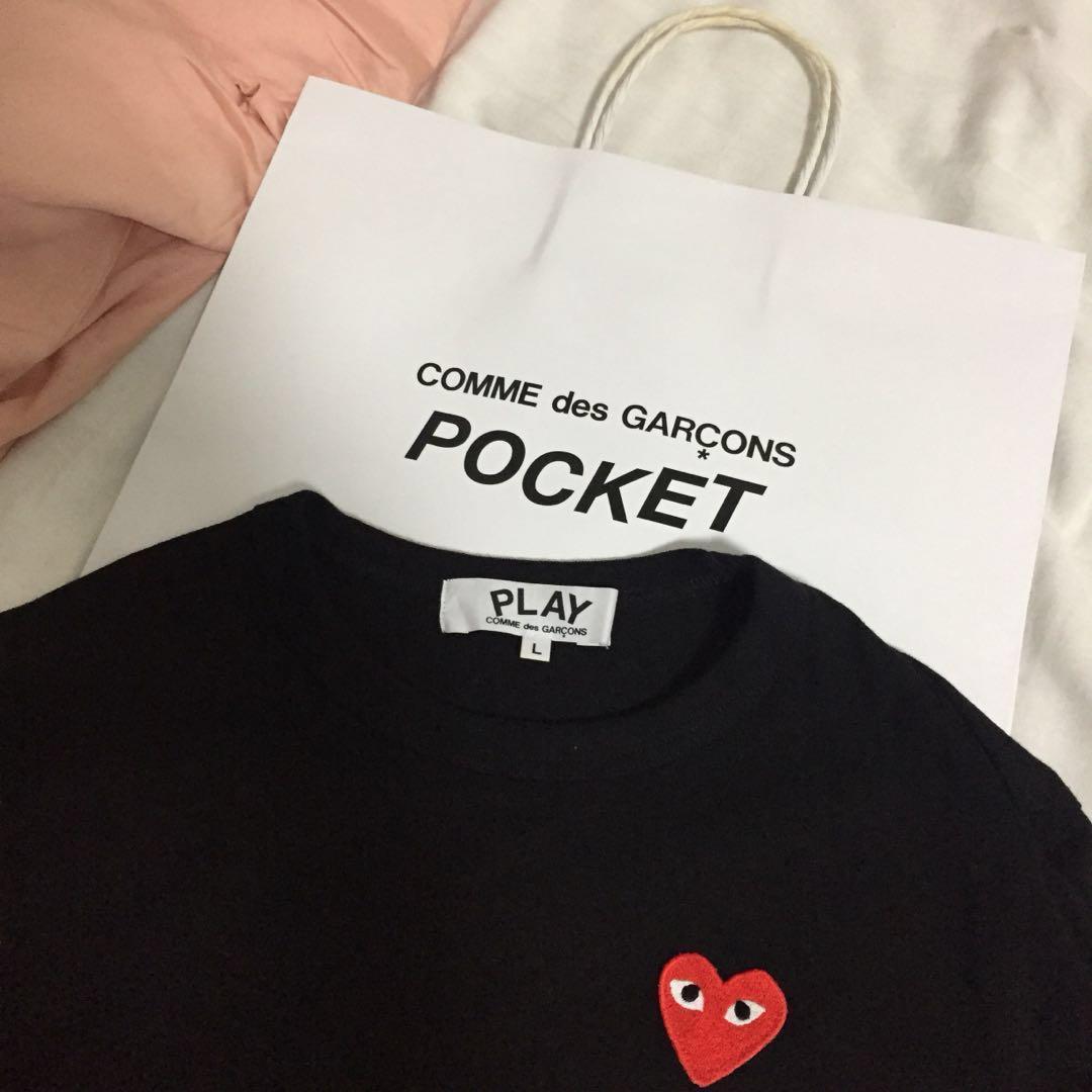 cdg play womens shirt