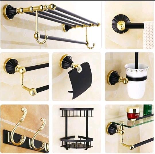 Clic European Victorian Black Gold Bathroom Accessories Clic European Victorian Black Gold