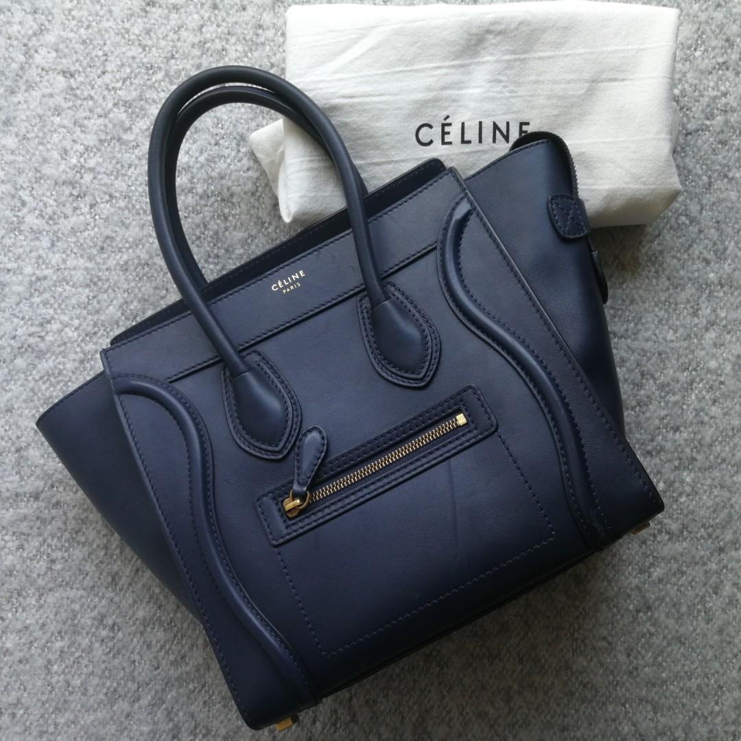 celine micro luggage blue