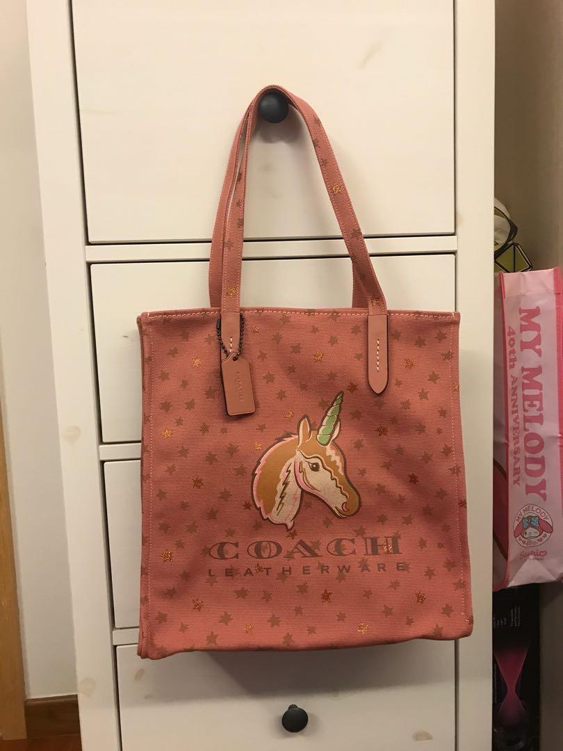 Coach canvas tote bag, Women's Fashion