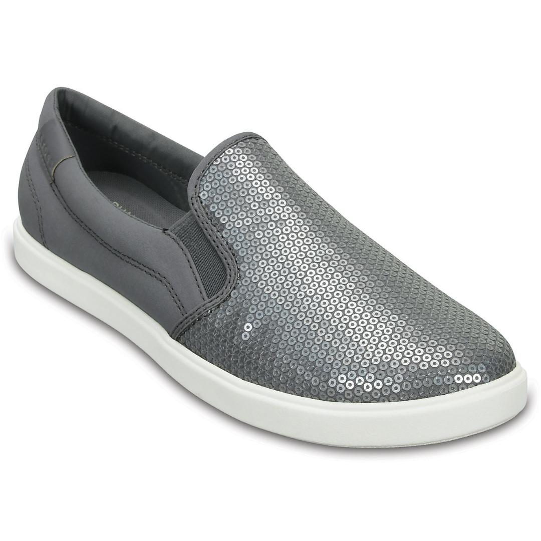 Crocs Women s CitiLane Sequin Slip On Size W5 Women s Fashion Footwear Flipflops and Slides on Carousell