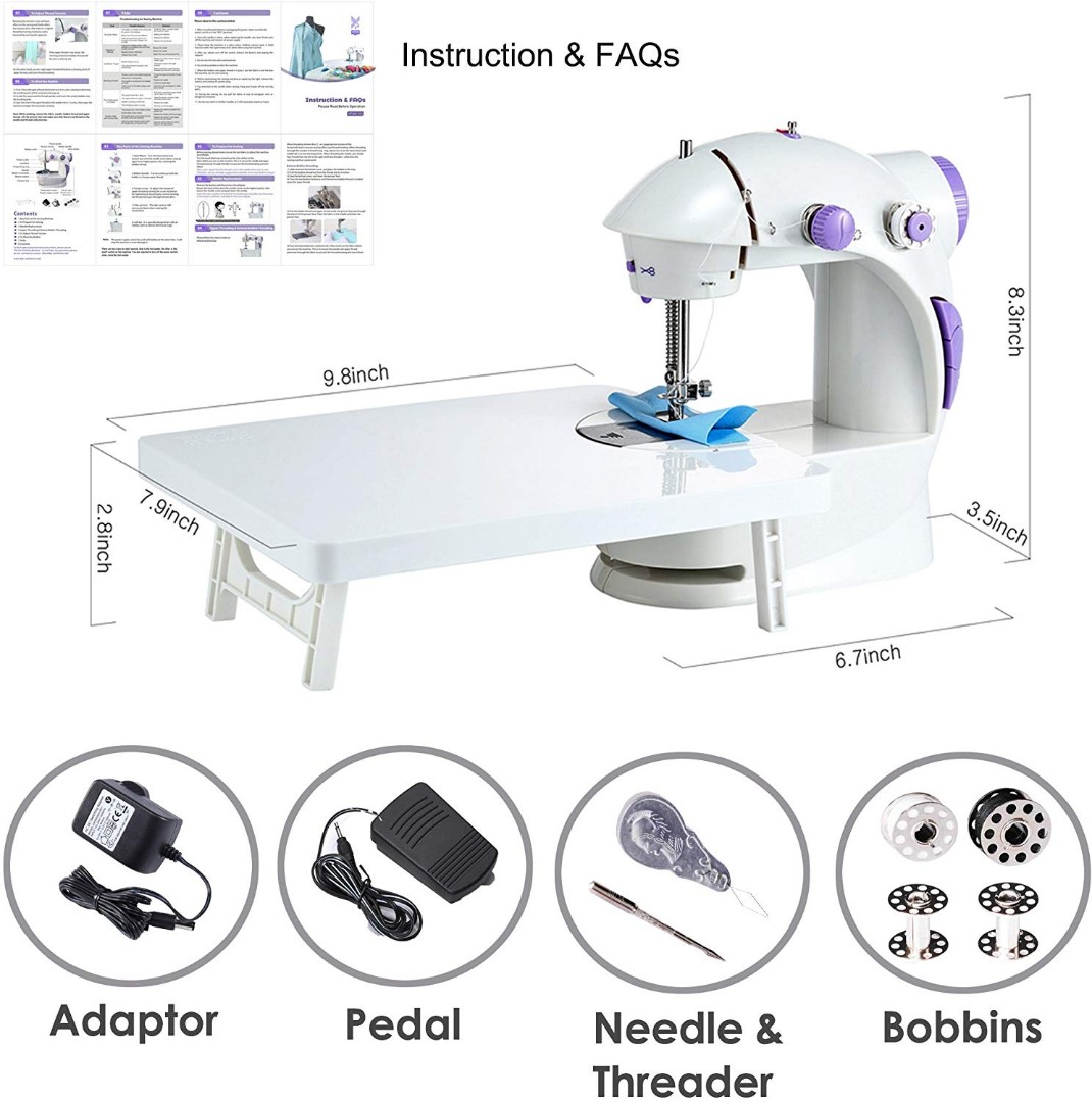 KPCB 201 Mini Sewing Machine with Extension Table Varmax