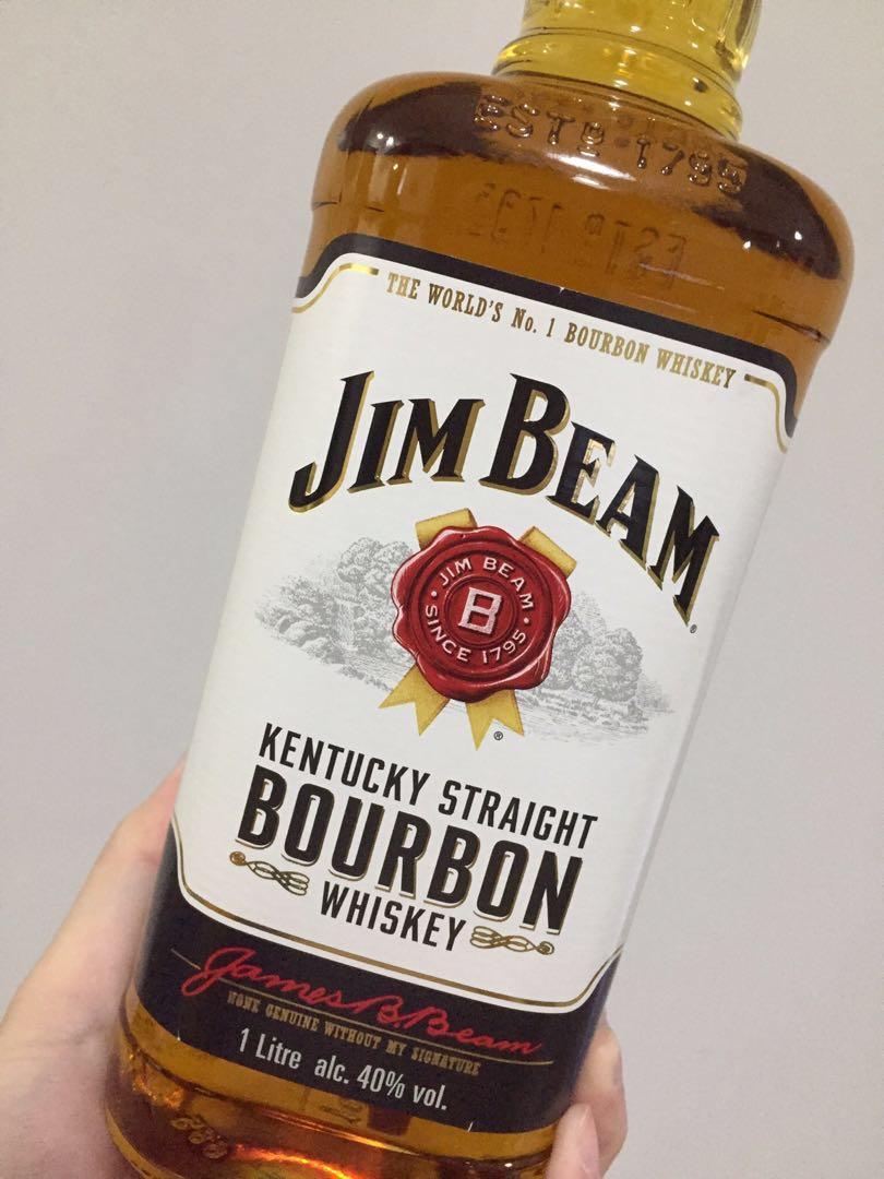 Jim Beam 1 liter, Food & Drinks, Fresh Produce on Carousell
