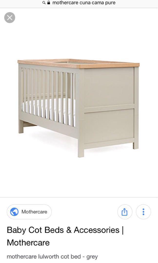 mothercare lulworth cot bed grey