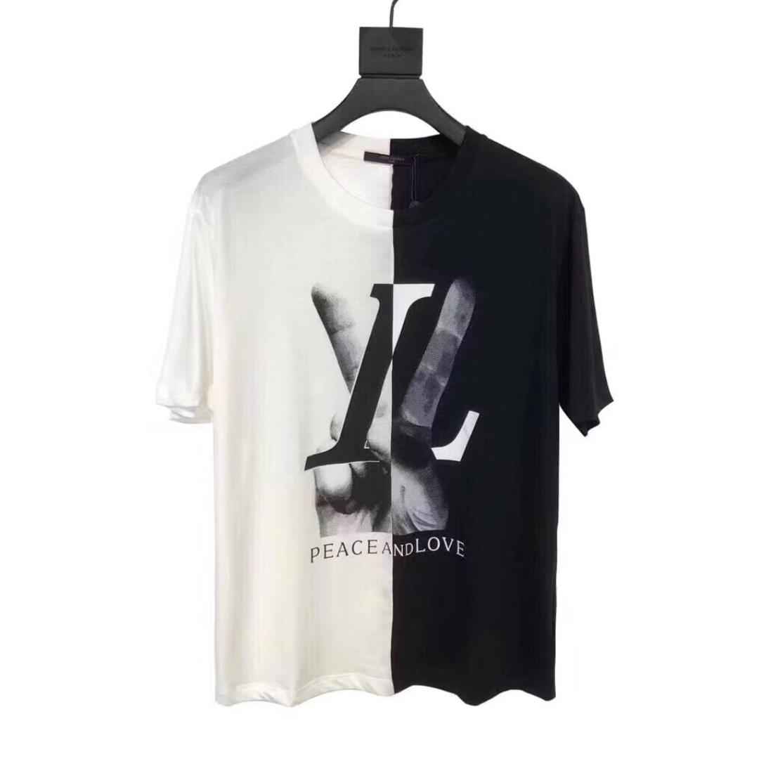 Louis Vuitton  #38658 Black White For Men Xxl Peace & Love Tee