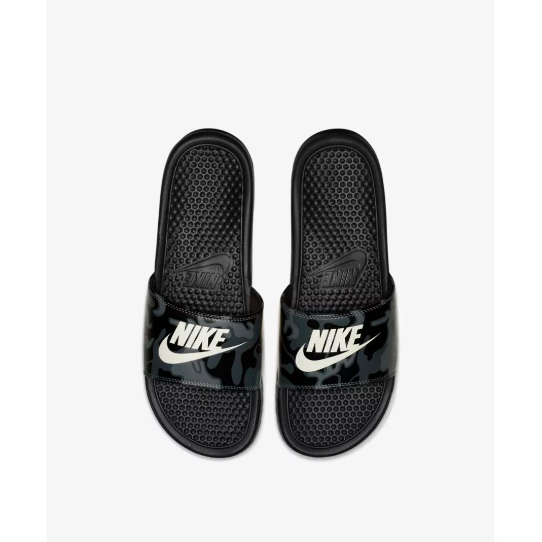 nike black benassi slides