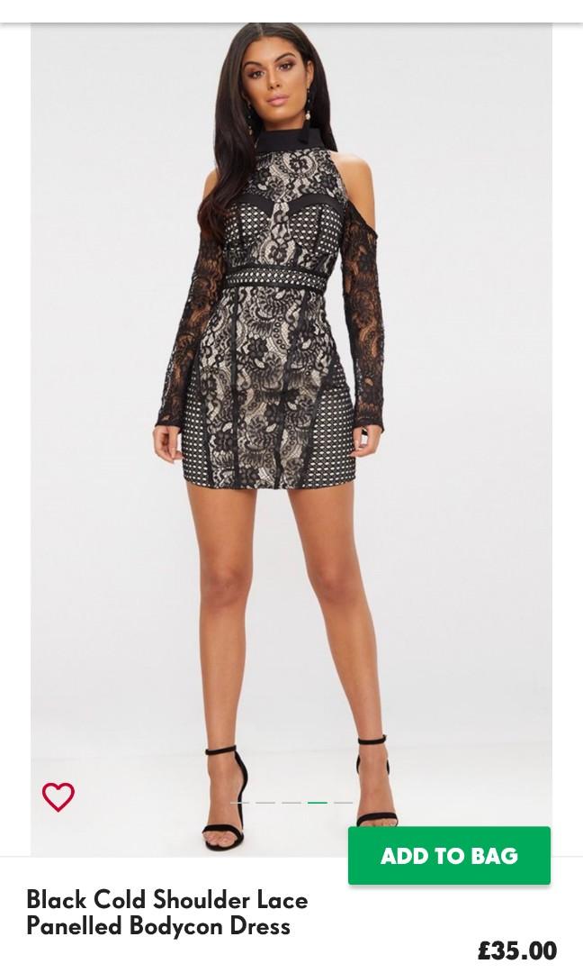 plt black bodycon dress