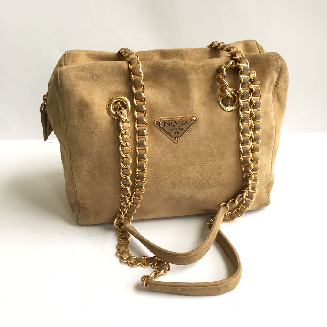 vintage suede prada bag