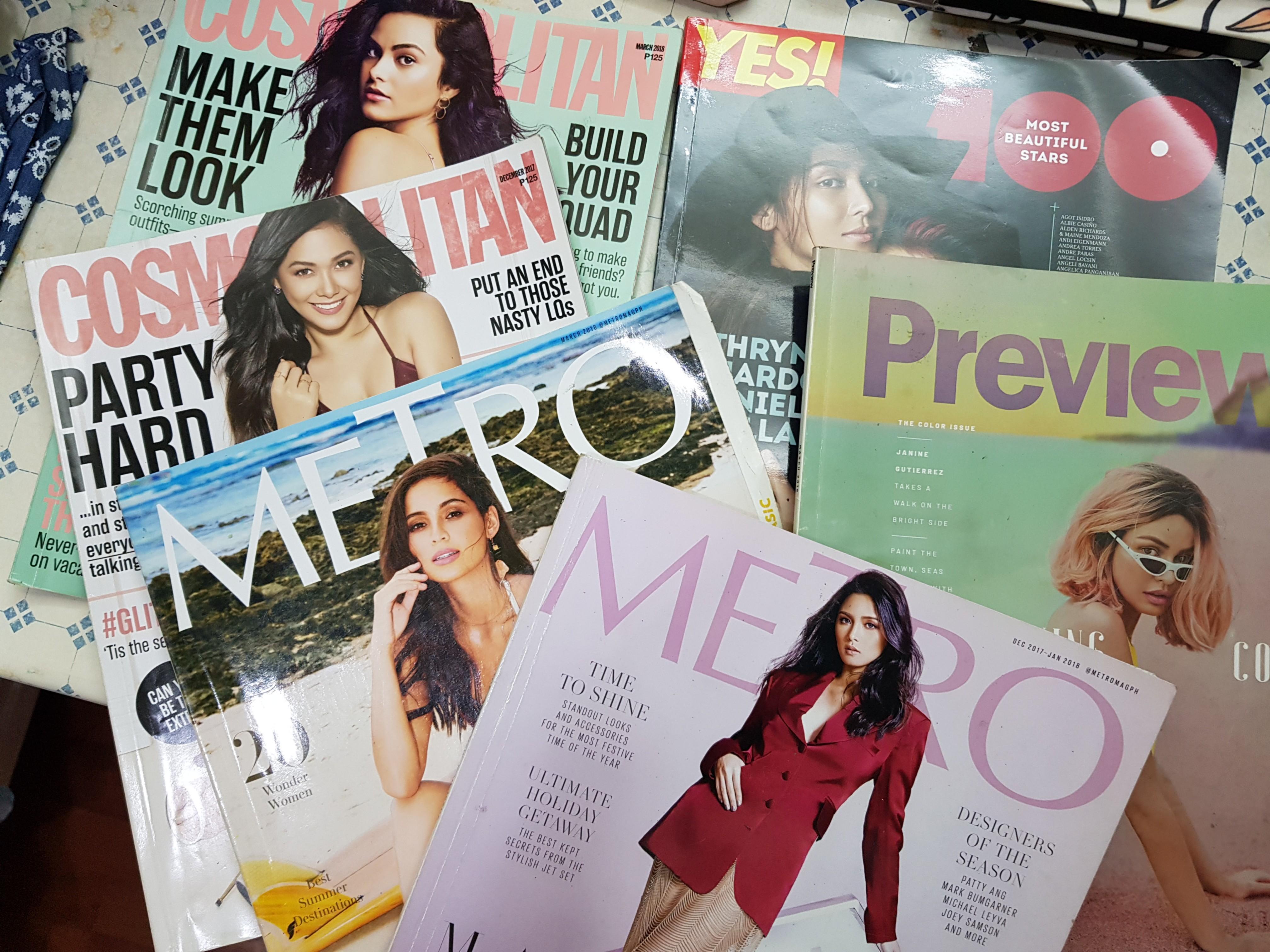 Preview/Cosmopolitan/Star Studio Magazines (Category: Magazines) located in Pasig City. Submitted by clothesandthings_ (Listing ID 197496788, Image 1). Description: 50/issue for take all 70/pc #cnysale.