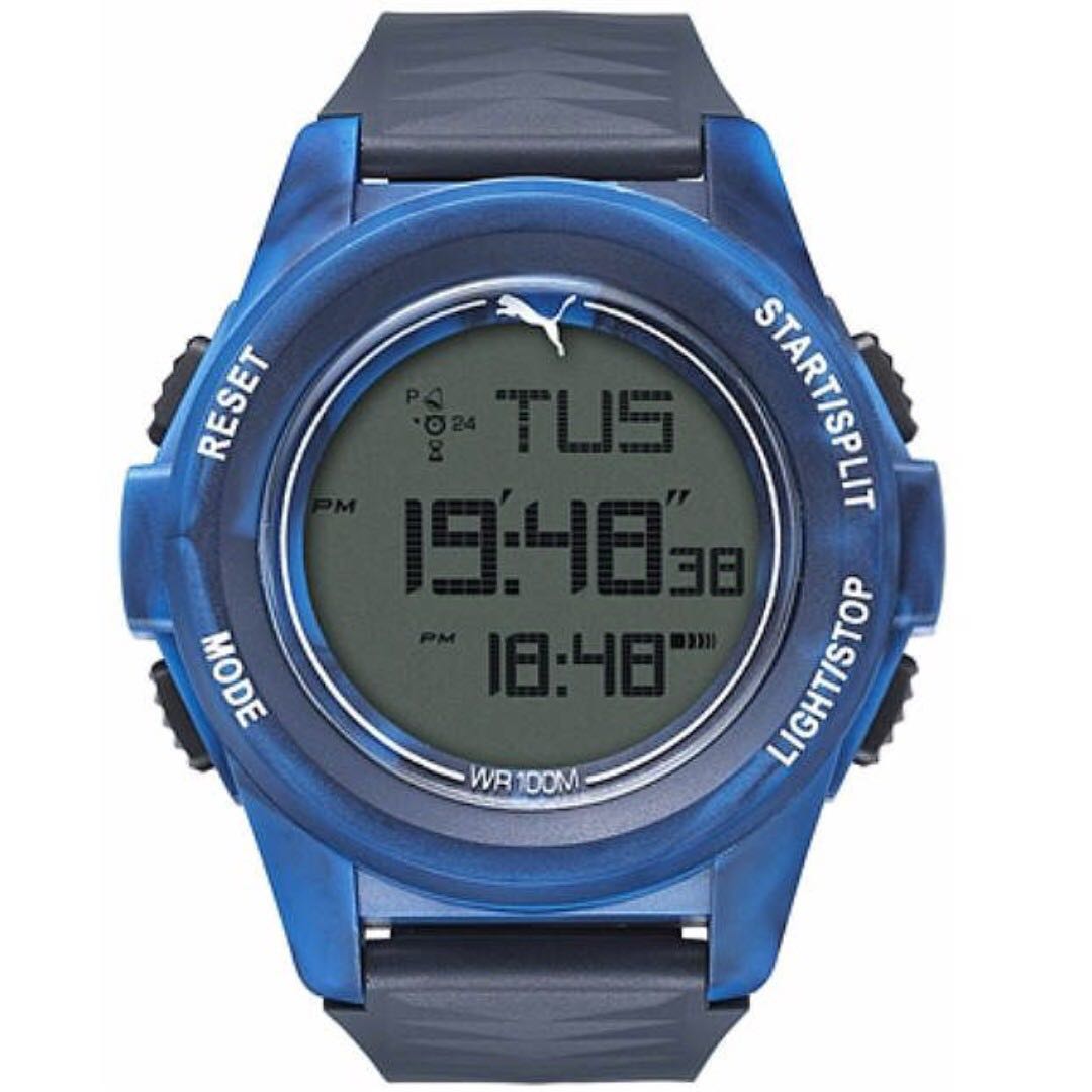 Puma PU911161005 Vertical Camo Blue Digital Watch