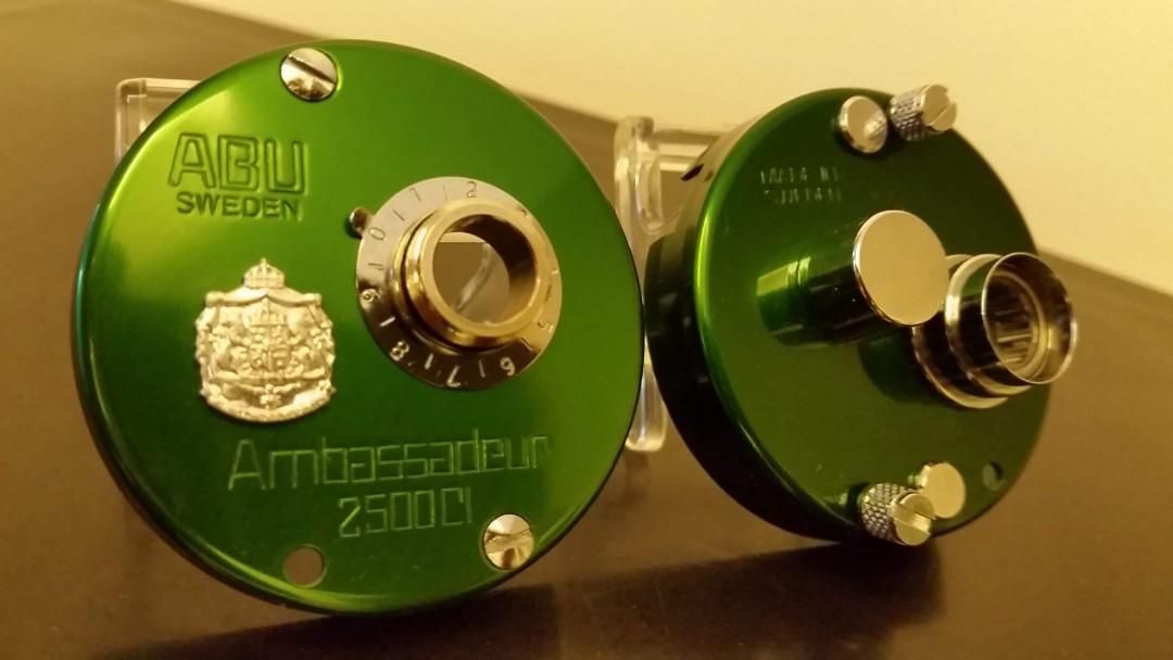 ABU AMBASSADEUR SIDEPLATE 2500CI GREEN LEFT SIDE 