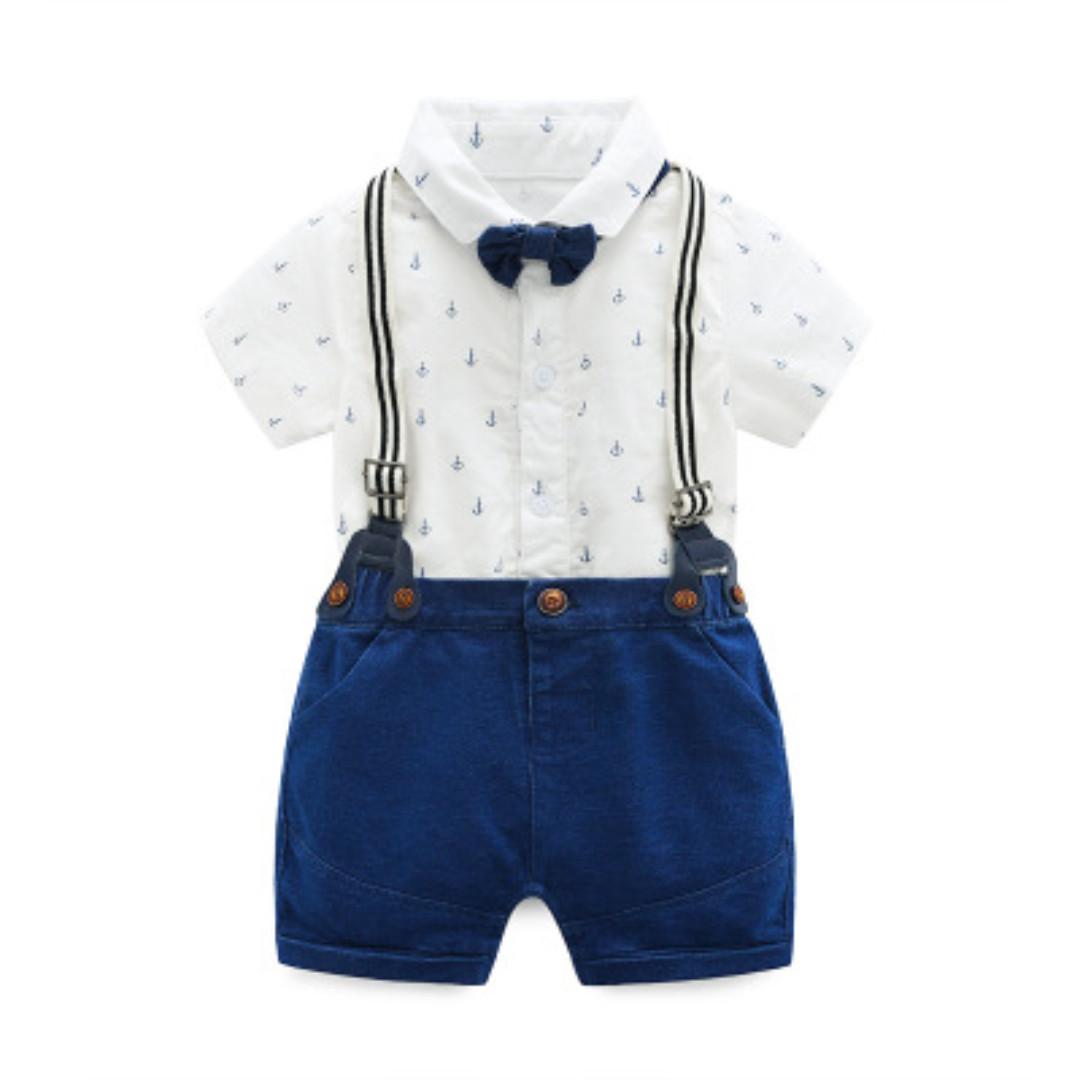 baby boy jean shorts with suspenders
