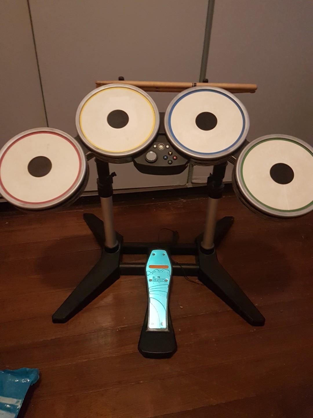 Xbox one 1 rock band 4 drum set and game, Video Gaming, Video Games