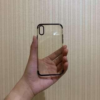 iPhone X casing clear - black