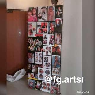 Photo collage door wraps