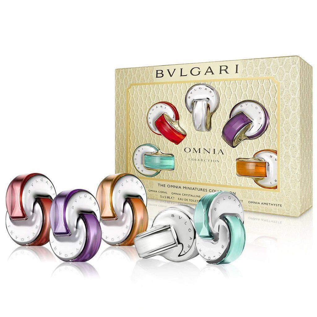 💯% Authentic Bvlgari Omnia Miniatures Collection 5 x 5mL, Beauty \u0026  Personal Care, Fragrance \u0026 Deodorants on Carousell