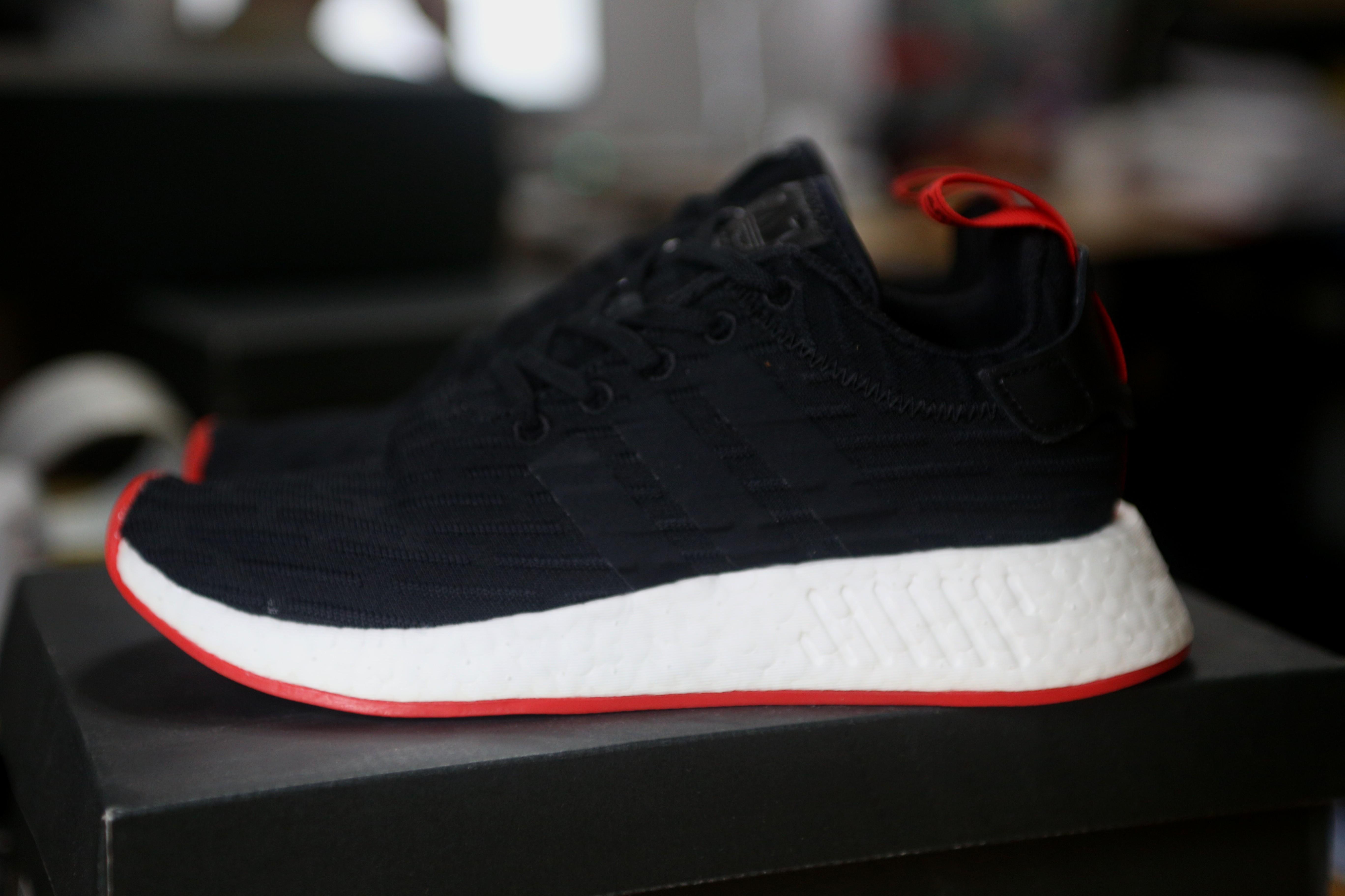 adidas NMD R2 Core Black Red Two Toned 