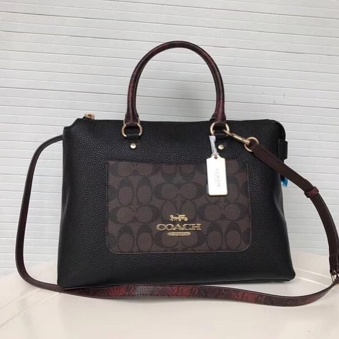 Coach emma satchel in signature canvas colorblock sales