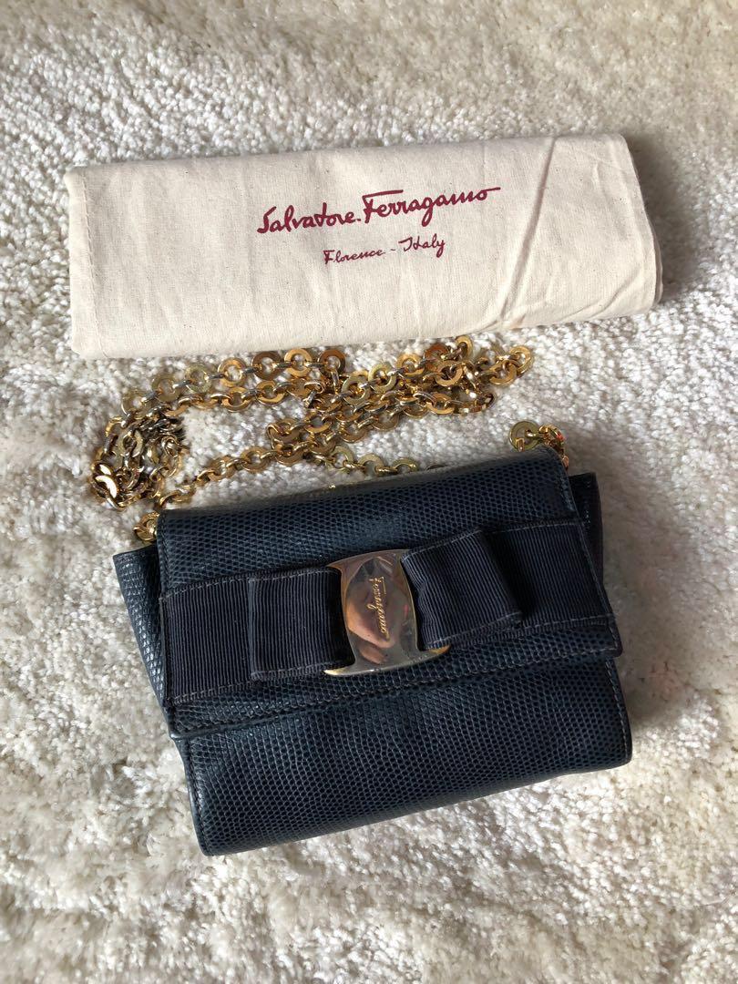 Authentic Ferragamo Chain Sling Belt Bag With Dustbag Luxury Bags Wallets on Carousell