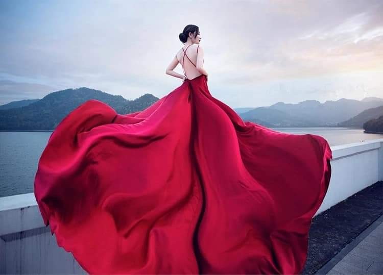 long tail gowns