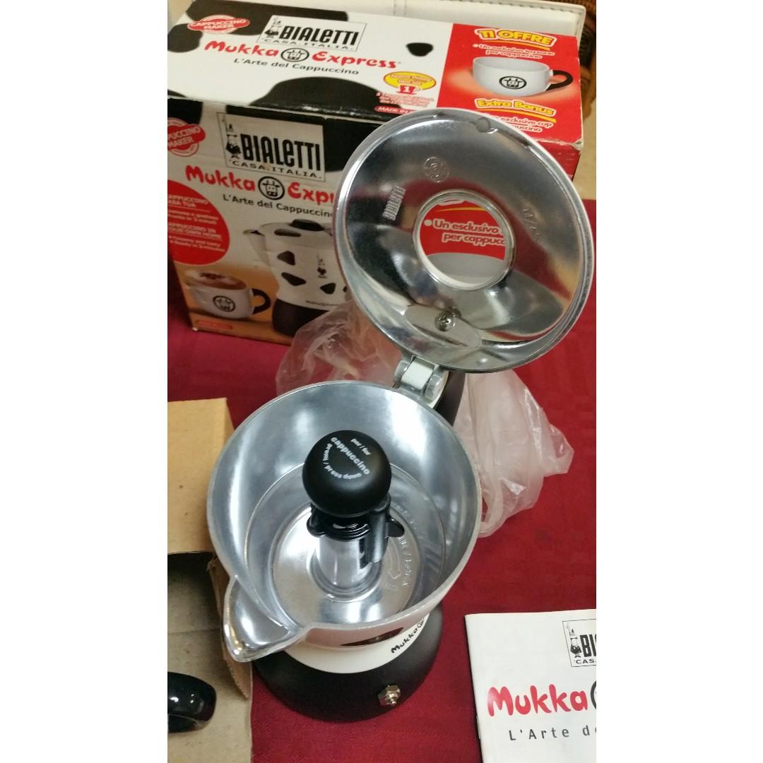Bialetti Mukka Express 1Cup CowPrint Stovetop Cappuccino Maker by