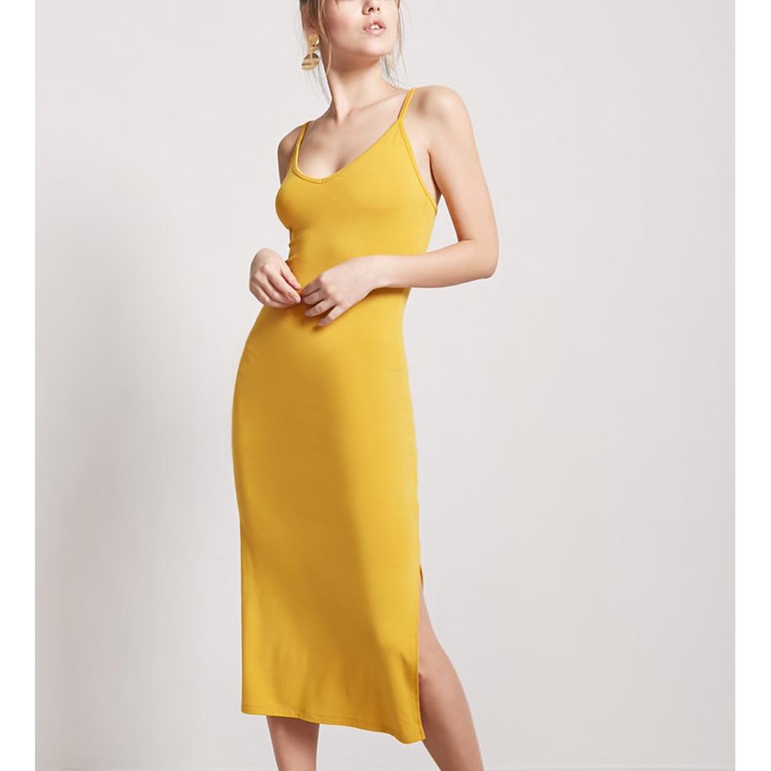 Forever 21 mustard top dress