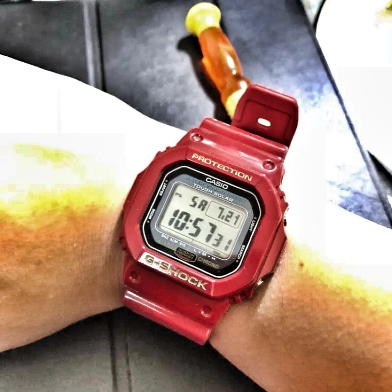 g shock tough solar red