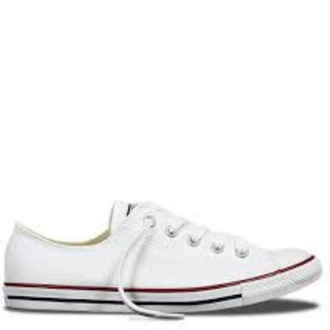 converse all star dainty low white