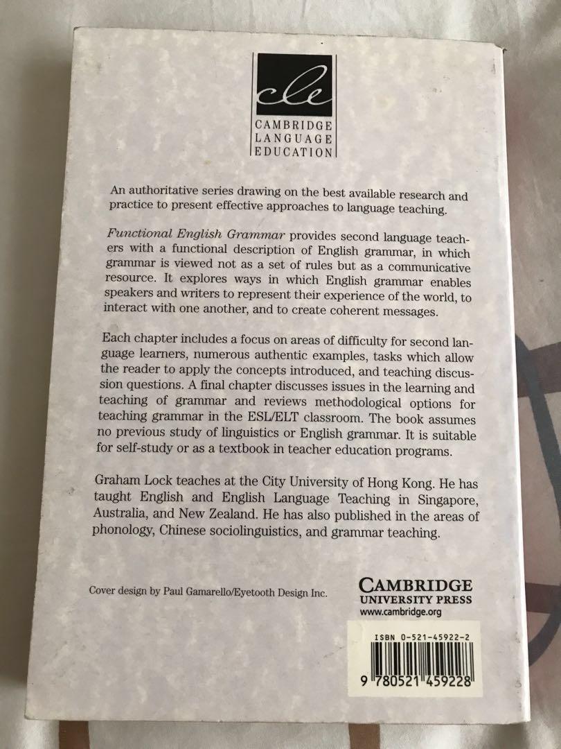 Functional English Grammar An Introduction For Second Language Teachers Cambridge Language Education By Graham Lock Hobbies Toys Books Magazines Textbooks On Carousell