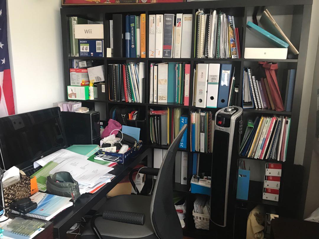 Ikea Bookshelf With Attached Table Furniture Shelves Drawers