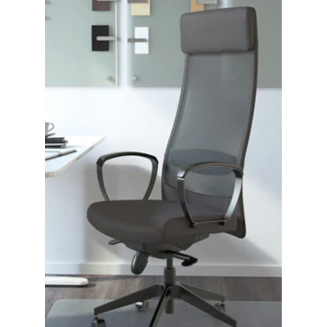 ikea desk office chair markus swivel chair vissle dark grey