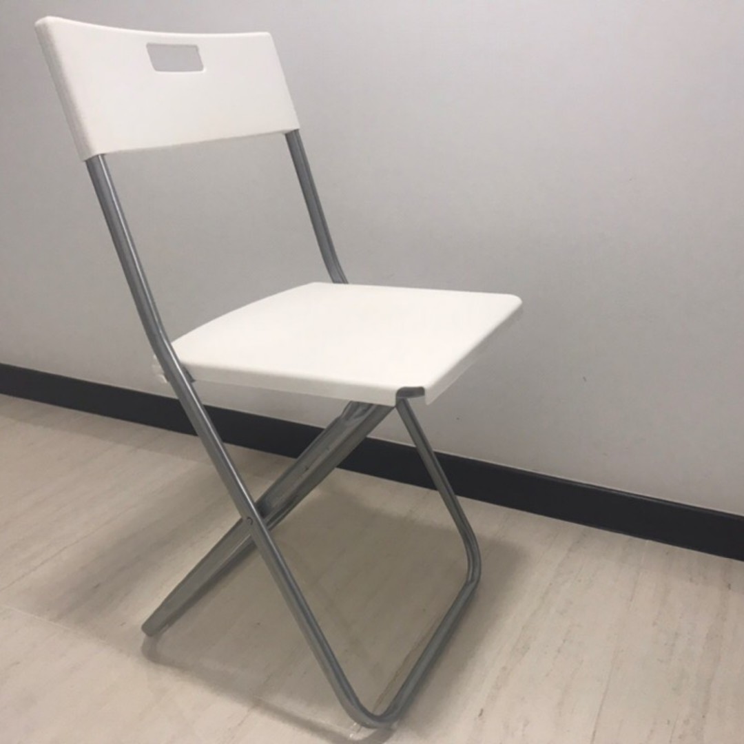 Ikea Foldable Chair White Color Ikea Gunde Furniture Tables Chairs On Carousell Ikea folding chair, white (1).