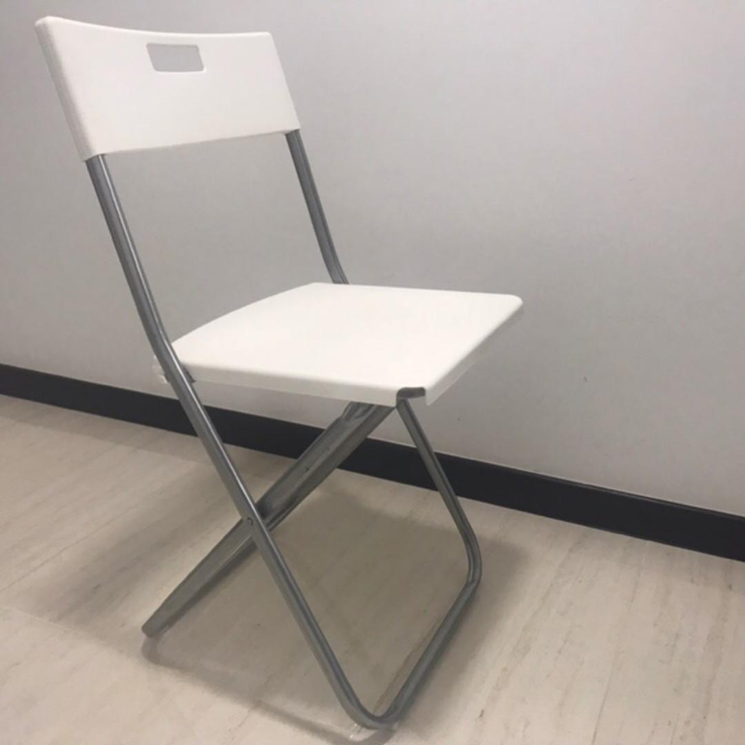 Ikea Foldable Chair White Color Ikea Gunde Furniture Tables Chairs On Carousell