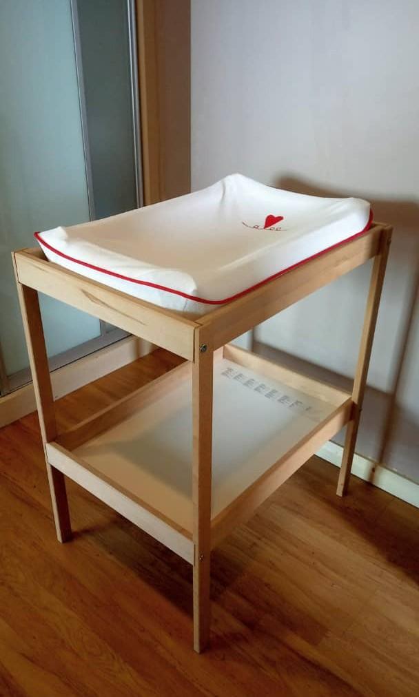 IKEA Sniglar Changing Table with Baby Mat and Cover, Babies & Kids