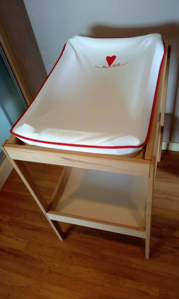 IKEA Sniglar Changing Table with Baby Mat and Cover, Babies & Kids